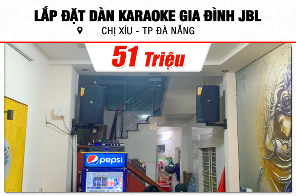 Lắp đặt dàn karaoke JBL 51tr cho chị Xíu tại Đà Nẵng JBL XS12 Crown