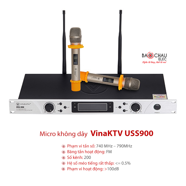 Ảnh tổng quan của micro VinaKTV USS 900 Ảnh tổng quan của micro VinaKTV USS 900