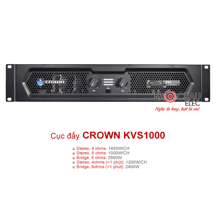 Cục đẩy công suất Crown KVS1000 Cục đẩy công suất Crown KVS1000