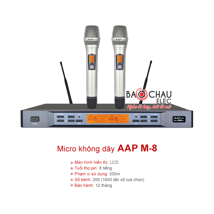 Micro không dây AAP M8 chính hãng, giá tốt nhất Micro không dây AAP M8 chính hãng, giá tốt nhất