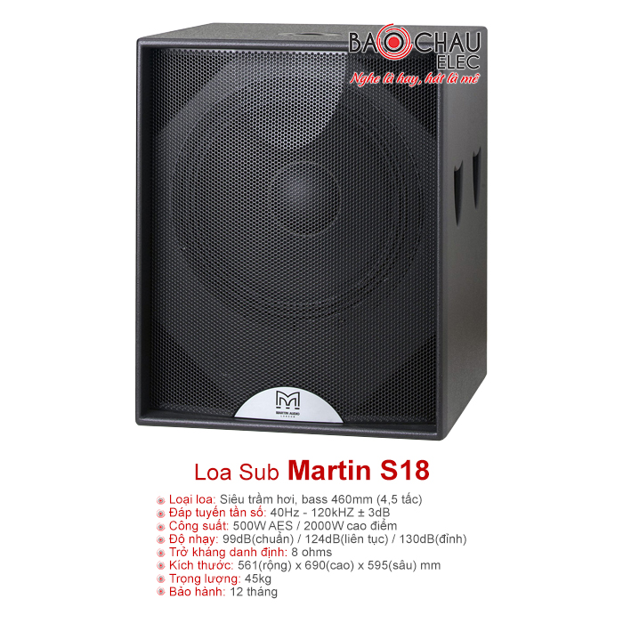 Loa sub Martin S18 chính hãng, giá tốt Loa sub Martin S18 chính hãng, giá tốt