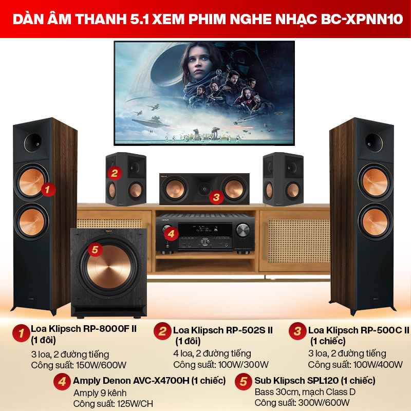 Dàn âm thanh 5.1 xem phim nghe nhạc BC-XPNN10