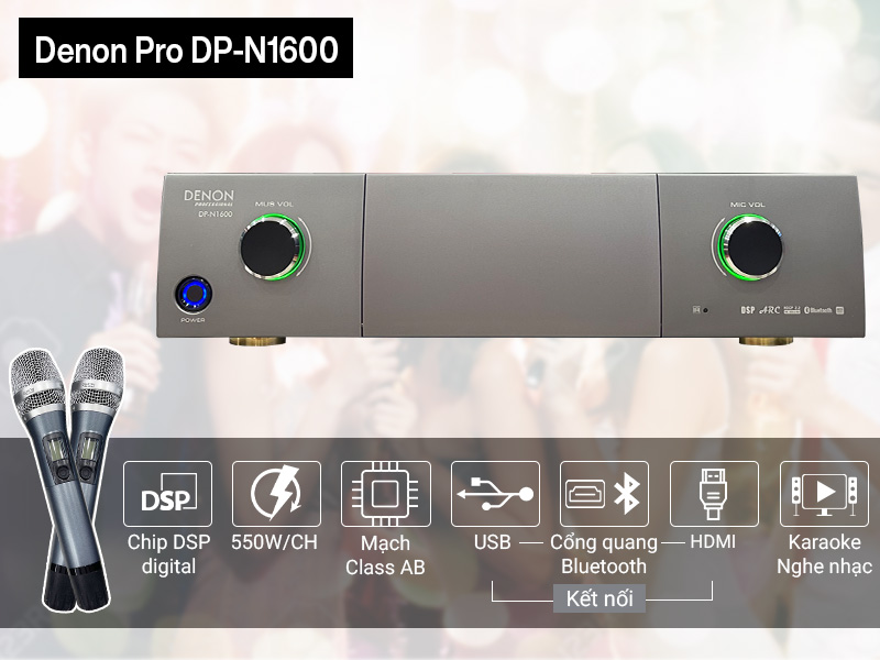 Amply liền micro Denon Pro DP-N1600
