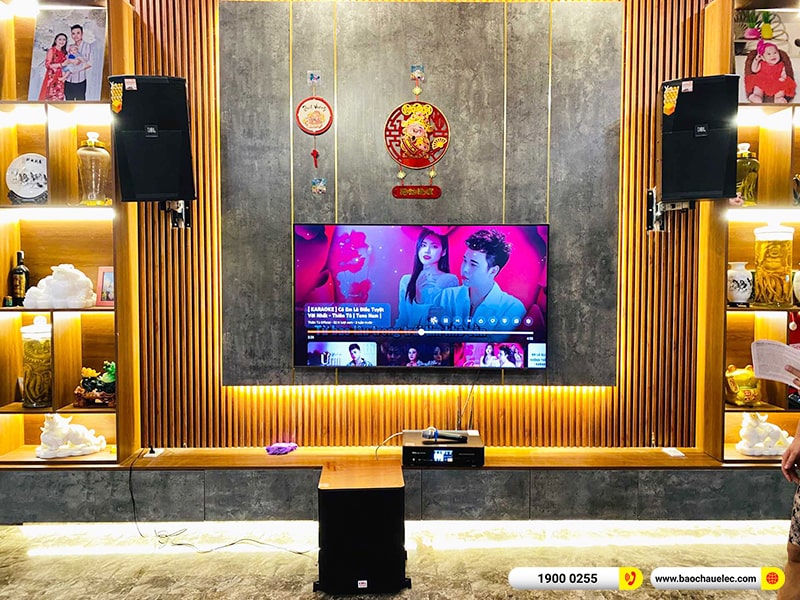 Lắp đặt dàn karaoke JBL hơn 44tr cho anh Tú tại Thái Nguyên (JBL XS12, BKSound DKA 8500, SW612B) 