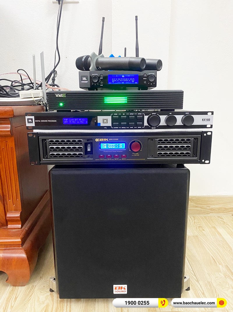 Lắp đặt dàn karaoke trị giá hơn 60 triệu cho chị Hương tại Bắc Ninh (JBL MTS12, BPA-4200, KX180A, SW512B, JBL VM200) 