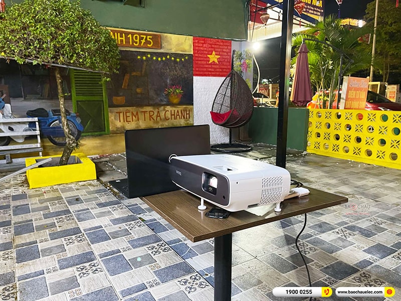 Lắp đặt hệ thống trình chiếu chất lượng cho nhà hàng anh Tuấn tại Bắc Ninh (BenQ W2700, Màn 133 inch) 