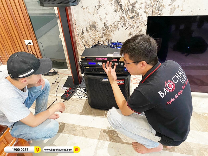 Lắp đặt dàn karaoke trị giá hơn 70tr cho anh Quang tại Bình Thuận (BIK BSP 412II, CV1252T, VM840A, KX180A, TS312S, BJ-U600)