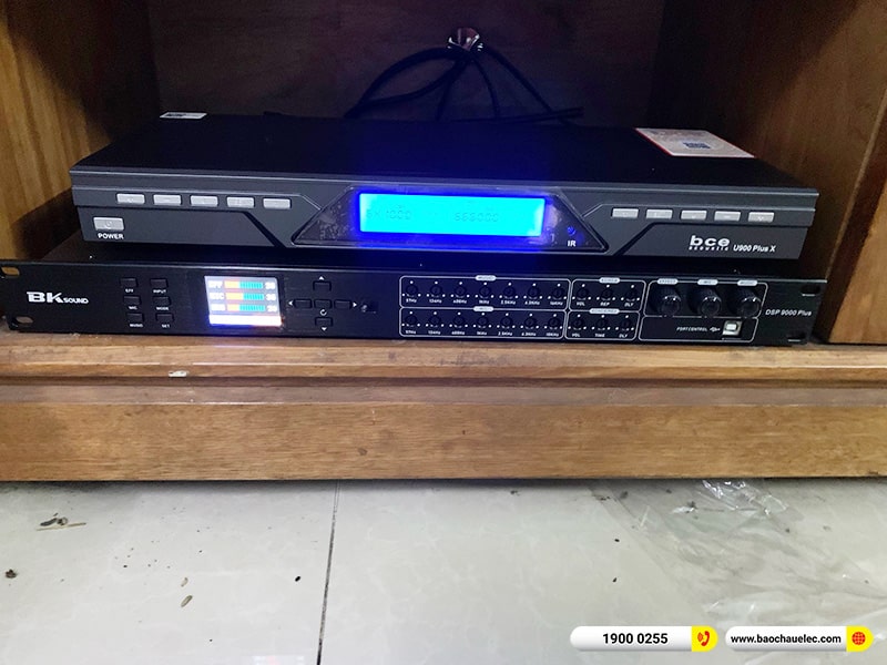 Lắp đặt dàn karaoke JBL 17tr cho anh Mạnh tại Bình Dương (JBL RM210, BKSound DSP-9000 Plus, U900 Plus X)