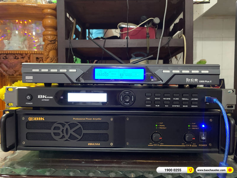 Lắp đặt dàn karaoke Domus 32tr cho anh Ân ở Cần Thơ (DP6120 MAX, VM 620A, KP500, U900 Plus X, SW612-C)