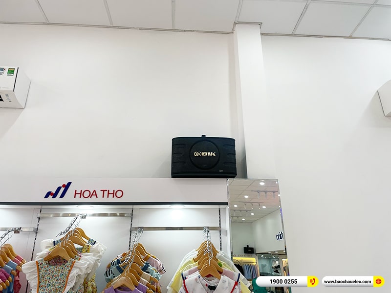 Lắp đặt dàn âm thanh Công ty Cổ phần Thời trang Hòa Thọ tại Đà Nẵng (BIK BJ-S668, BKSound DP3600 New) 