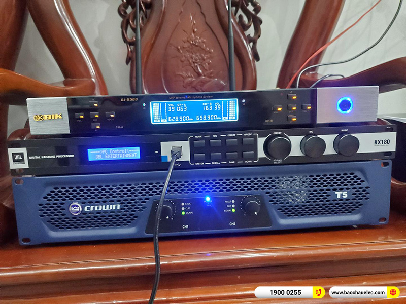 Lắp đặt dàn karaoke RCF 64tr cho chú Long tại TPHCM (RCF 3110 MK2, Crown T5, KX180A, SW612B, BJ-U500) 