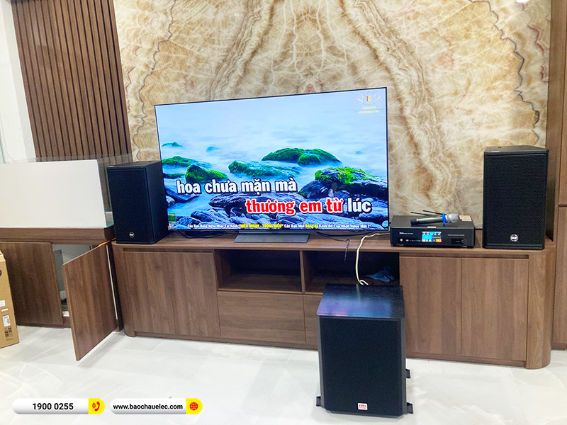 Lắp đặt dàn karaoke RCF 39tr cho anh Trịnh tại TPHCM (RCF X-MAX 10, BKSound DKA 6500, SW612B) 