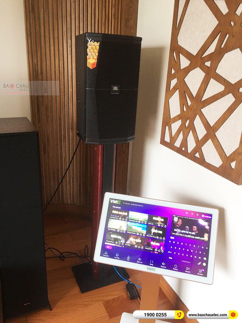 Lắp đặt dàn karaoke trị giá gần 90 triệu cho anh Vinh tại TPHCM (JBL XS10, Crown T5, KX180A, JBL A120P, VM200, 4K Plus 4TB, Màn 22inch) 
