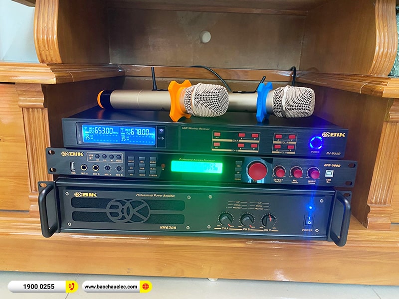 Lắp đặt dàn karaoke trị giá gần 50 triệu cho chị Phượng tại Hải Phòng (BIK BSP 412II, VM630A, BPR-5600, BIK BJ-W35, BIK BJ-U550) 