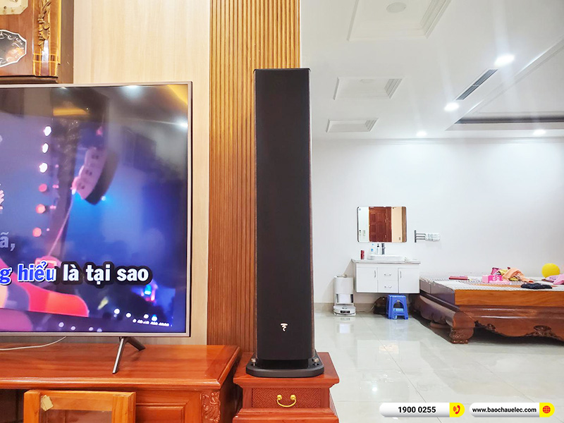 Lắp đặt dàn nghe nhạc, karaoke trị giá hơn 140 triệu cho anh Chí tại Hà Nội (Focal Aria 936, Yamaha S1200, X6 Luxury, JBL VM200) 