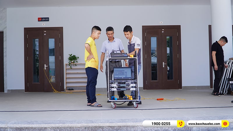 Lắp đặt dàn Line Array trị giá hơn 80 triệu cho Trường TH Times School tại Hà Nội (Temeisheng LT-15, Yamaha MG12XU, UGX12, BKSound M8) 