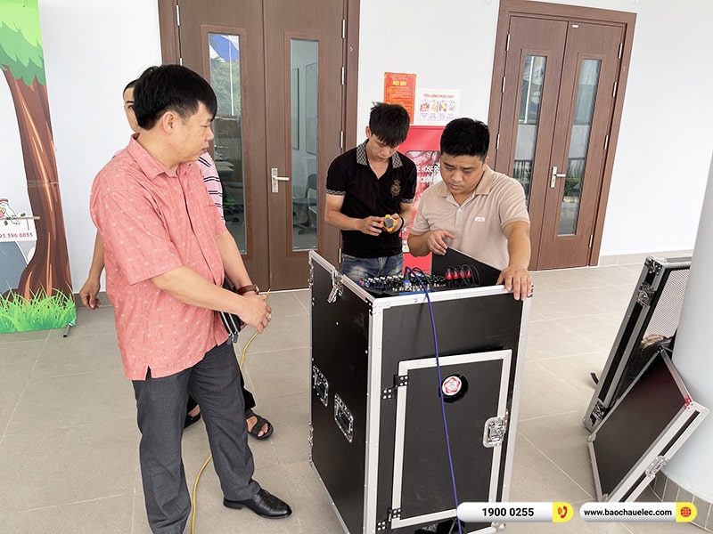 Lắp đặt dàn Line Array trị giá hơn 80 triệu cho Trường THCS Times School tại Hà Nội (Temeisheng LT-15, Yamaha MG12XU, UGX12, BKSound M8)