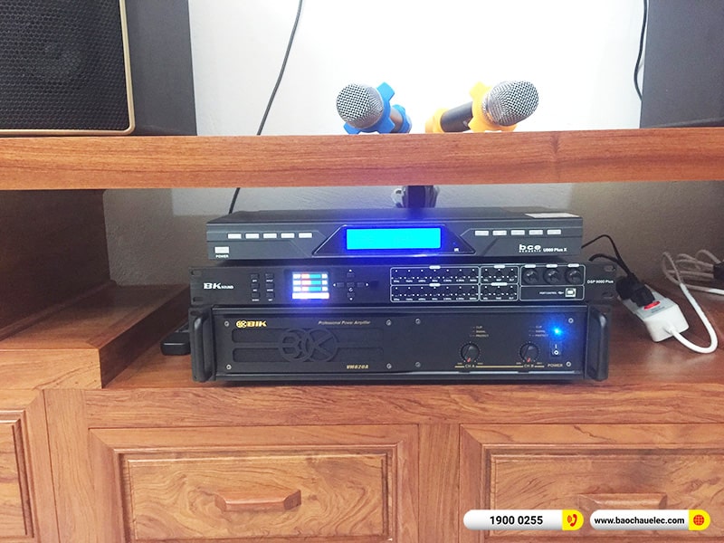 Lắp đặt dàn karaoke JBl 28tr cho anh Hiếu tại Hà Nội (JBL Pasion 12, VM620A, DSP-9000 Plus, U900 Plus X) 