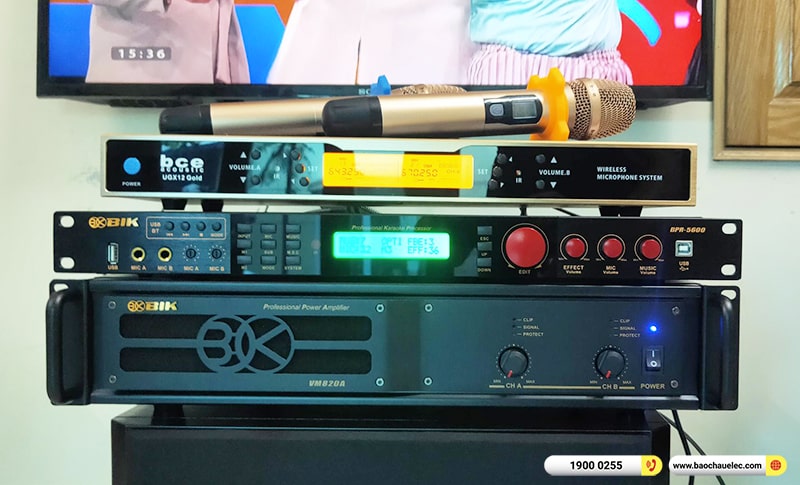 Lắp đặt dàn karaoke trị giá khoảng 50 triệu cho chị Hiền tại Hà Nội (BMB CVS 900Se, VM820A, BPR-5600, SW612, UGX12 Gold) 