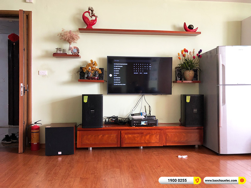 Lắp đặt dàn karaoke Domus hơn 23tr cho anh Nam tại Hà Nội (Domus DP6100 Max, DKA BKSound 6500, SW312C)