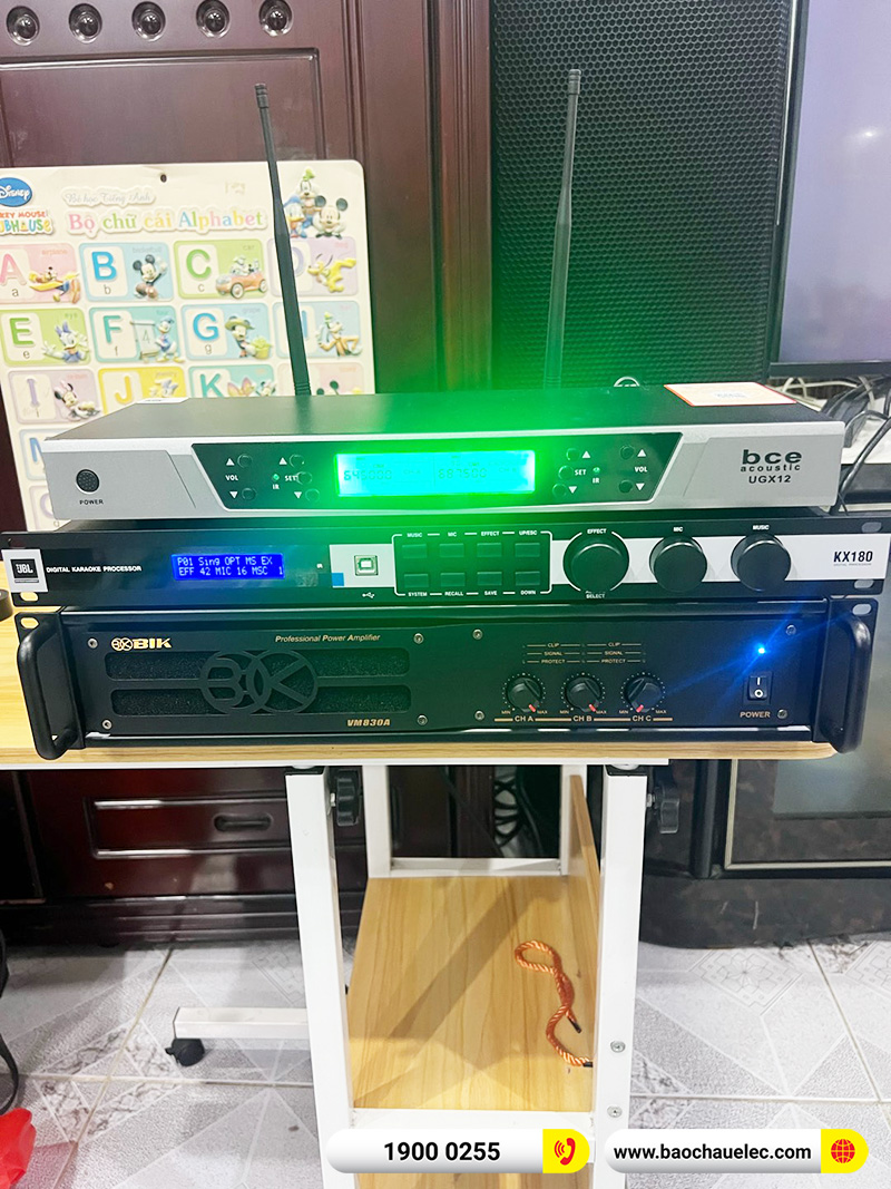 Lắp đặt dàn karaoke RCF 53tr cho anh Tiến tại TPHCM (RCF X-MAX 12, VM830A, KX180A, BCE UGX12)