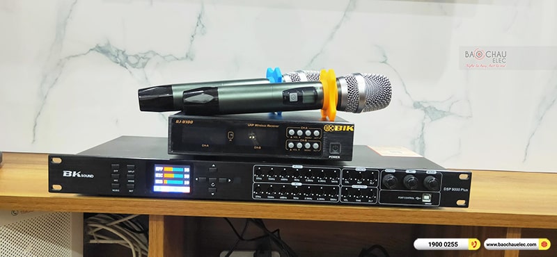 Lắp đặt dàn karaoke trị giá hơn 20 triệu cho anh Kiên tại Hà Nội (JBL RM210, BKSound DSP-9000 Plus, BIK BJ-U100) 