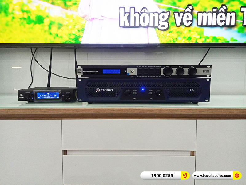 Lắp đặt dàn karaoke JBL 60tr cho anh Tùng tại Hà Nội (JBL XS10, Crown T5, KX180A, JBL A120P, JBL VM300) 