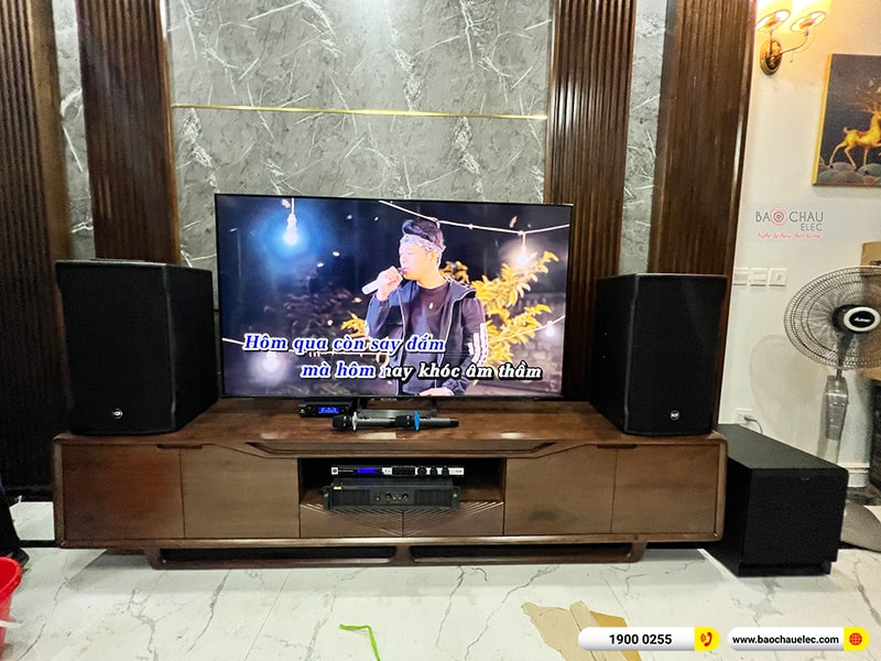 Lắp đặt dàn karaoke trị giá khoảng 100 triệu cho chị Giang tại Hà Nội