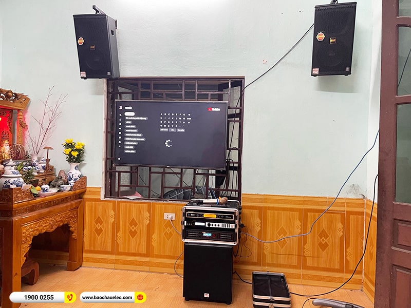 Lắp đặt dàn karaoke trị giá hơn 50 triệu cho anh Thưởng tại Hà Nội (BMB CSS 1210SE, BPA-6200, X6 Luxury, SW815, UGX12 Gold) 