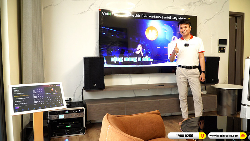 Lắp đặt dàn karaoke trị giá gần 150 triệu cho chị Oanh tại Hà Nội (RCF CMAX 4110, IPS 2700, K9800II Plus, SVS3000, BLX288A/PG58,…) 