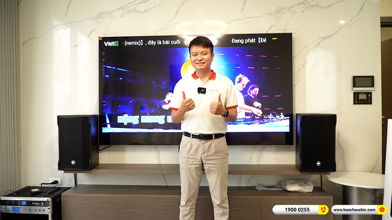 Lắp đặt dàn karaoke trị giá gần 150 triệu cho chị Oanh tại Hà Nội (RCF CMAX 4110, IPS 2700, K9800II Plus, SVS3000, BLX288A/PG58,…) 