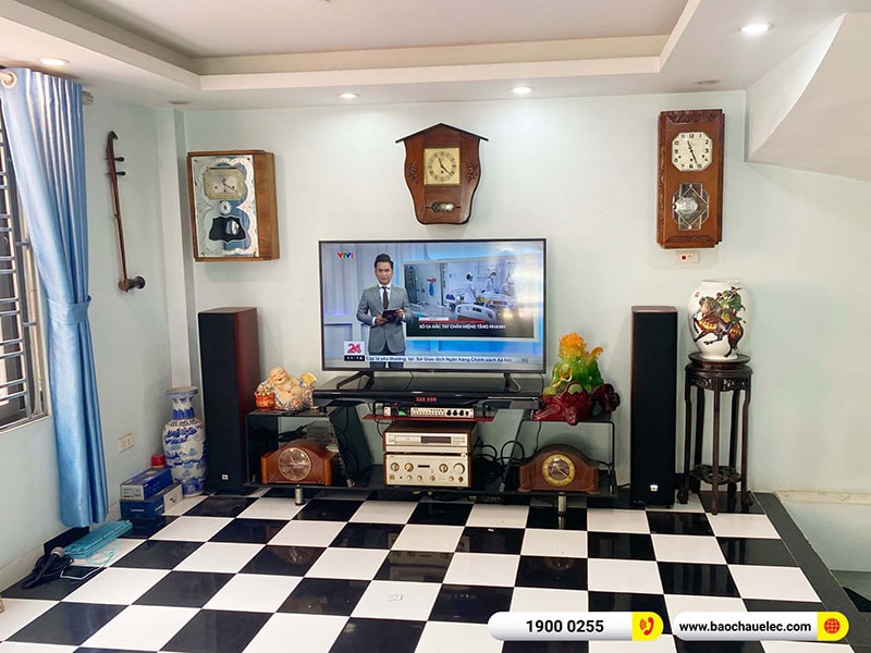 Lắp đặt bộ loa nghe nhạc JBL Studio 680 hơn 31tr cho anh Điền tại Hà Nội