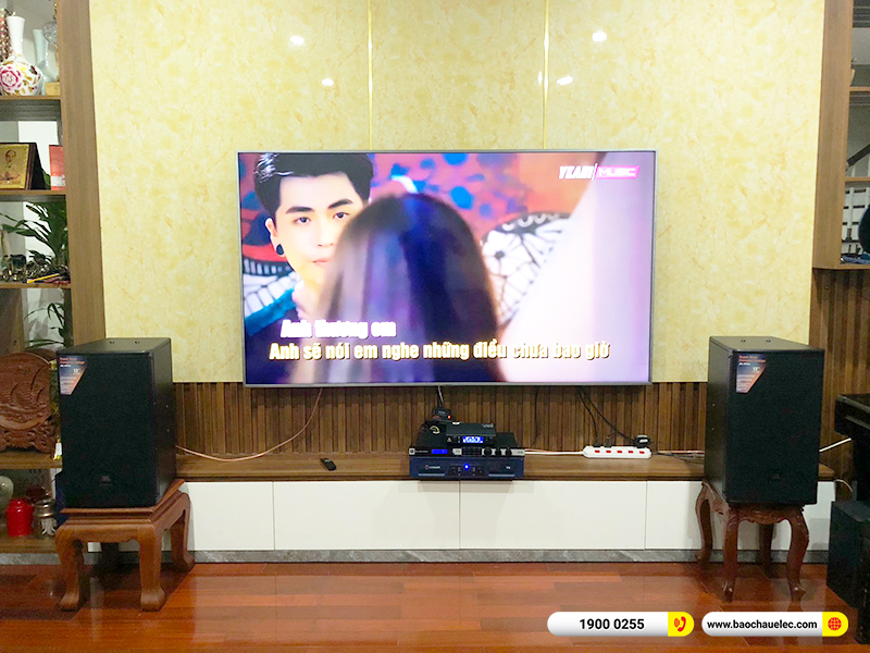 Lắp đặt dàn karaoke trị giá hơn 50 triệu cho anh Quảng tại Hà Nội (JBL MTS12, Crown T5, KX180A, JBl VM300) 