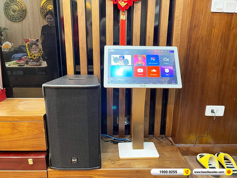 Lắp đặt dàn karaoke trị giá hơn 130 triệu cho anh Thuấn tại Hà Nội (RCF CMAX 4112, IPS3700, K9900II Luxury, A120P, VM300, 4K Plus 6TB, Màn 22inch,…)