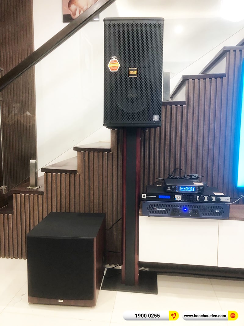 Lắp đặt dàn karaoke trị giá khoảng 60 triệu cho anh Định tại Hà Nội (BMB CSS 1210SE, Crown T5, KX180A, JBL A120P, JBL VM300) 