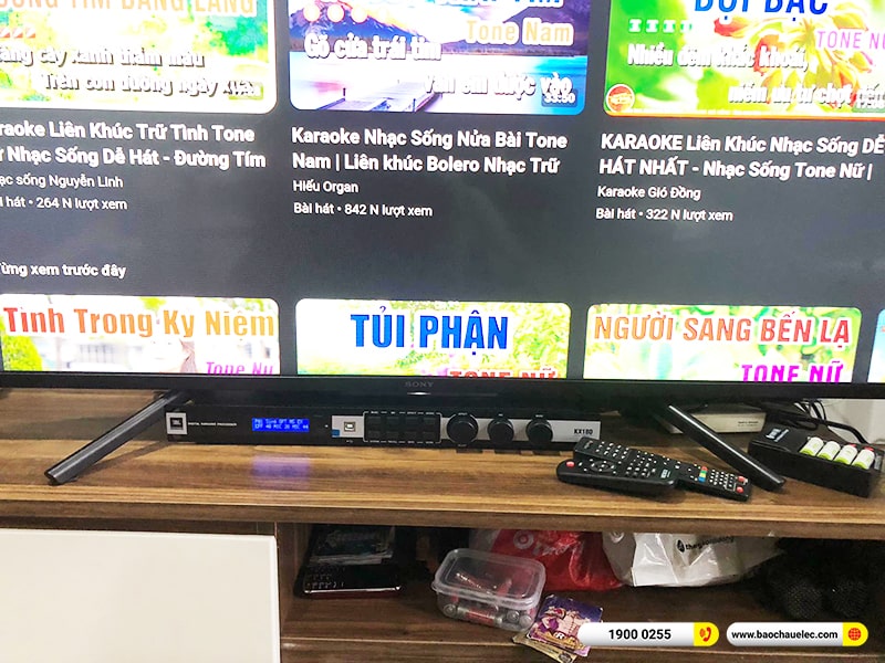 Lắp đặt dàn karaoke trị giá hơn 30 triệu cho chị Thủy tại Hà Nội (JBL RM210, JBL KX180A, JBL VM300)