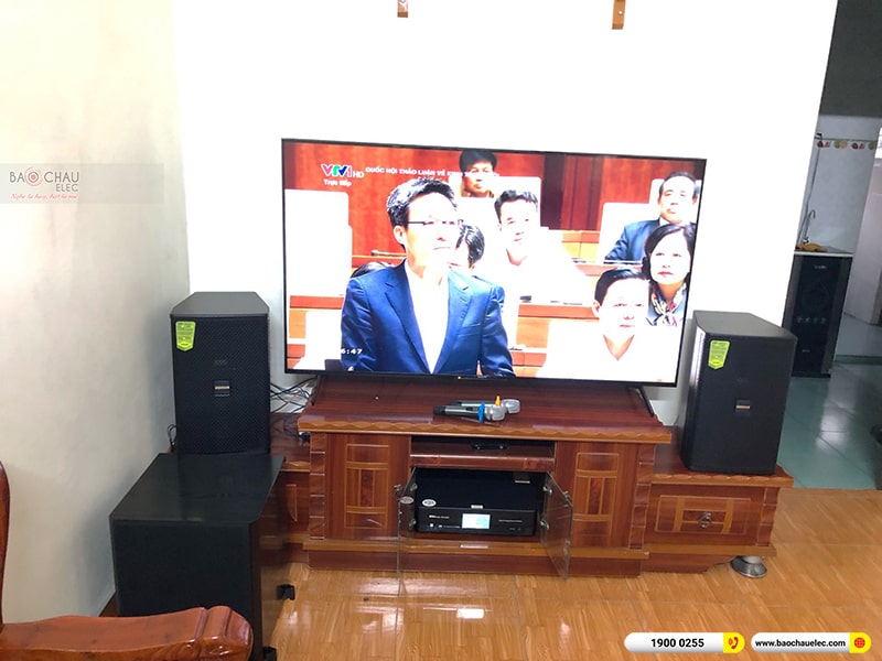 Lắp đặt d&agrave;n karaoke trị gi&aacute; hơn 20 triệu cho chị Hằng tại Quảng Ninh (Domus DP6100, BKSound DKA 6500, BKSound SW612B)  