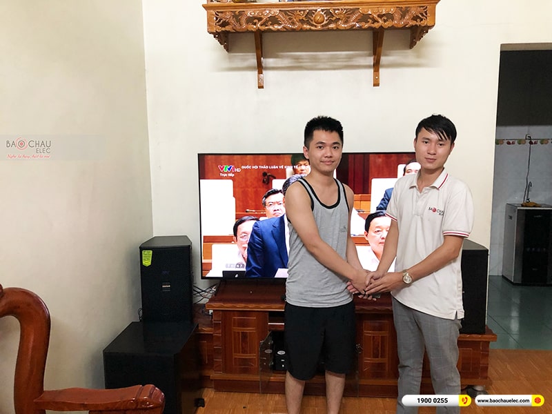 Lắp đặt d&agrave;n karaoke trị gi&aacute; hơn 20 triệu cho chị Hằng tại Quảng Ninh (Domus DP6100, BKSound DKA 6500, BKSound SW612B)  