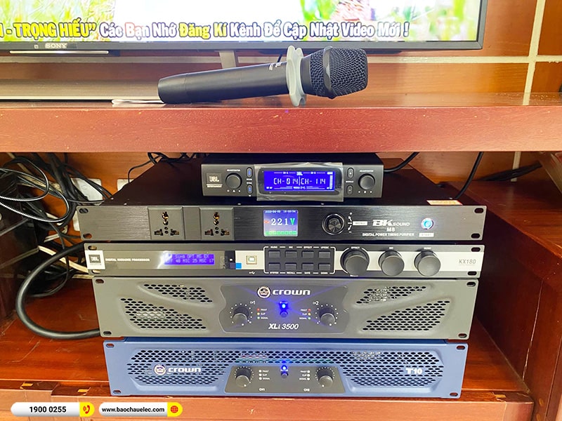 Lắp đặt dàn karaoke trị giá hơn 130 triệu cho chị Nga tại Quảng Ninh (JBL KP4012 G2, Crown T10, Xli3500, KX180A, CV18S, VM300, BKSound M8) 