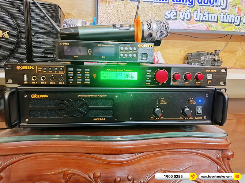 Lắp đặt dàn karaoke trị giá hơn 20 triệu cho chị Hằng tại Hải Dương (BIK BS-998X, VM620A, BPR-5600, BJ-U100) 