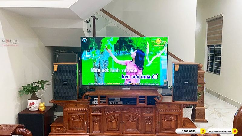 Lắp đặt dàn karaoke trị giá hơn 30 triệu cho chị Thức tại Hải Phòng (Domus DK612, APP MZ-86, BKSound KX6, SW612C, BCE UGX12) 