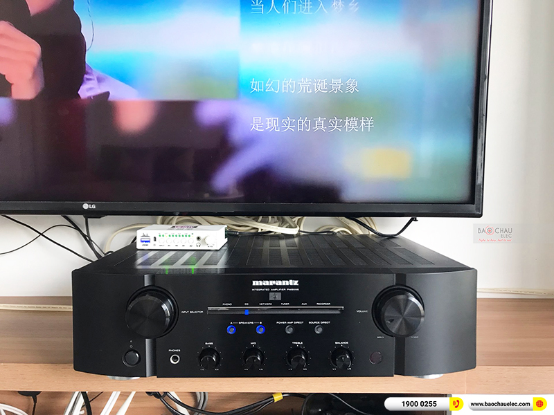 Lắp đặt dàn karaoke nghe nhạc trị giá hơn 50 triệu cho chị Minh tại Hải Phòng (JBL Stage A190, Marantz PM8006)