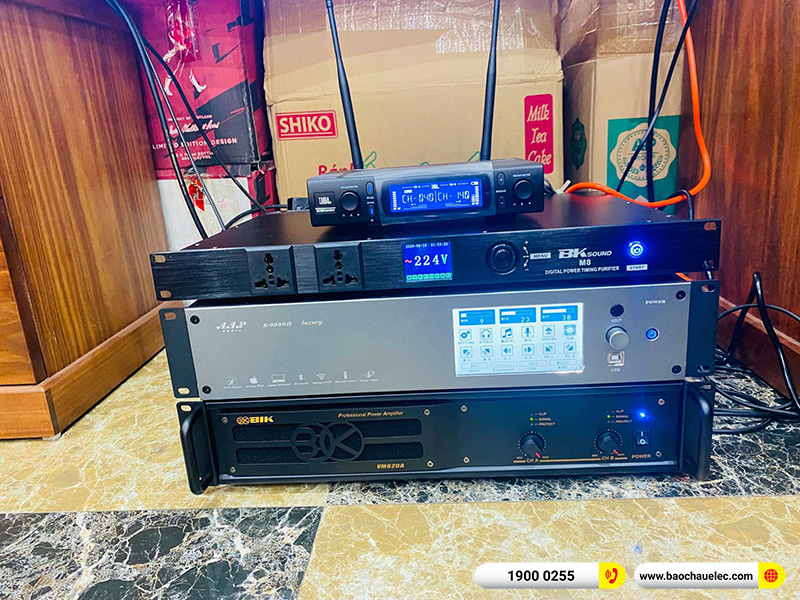 Lắp đặt dàn karaoke trị giá hơn 40 triệu cho chị Vân tại Hải Phòng (JBL XS12, VM620A, K9900II Luxury, BJ-W25AV, JBL VM300) 