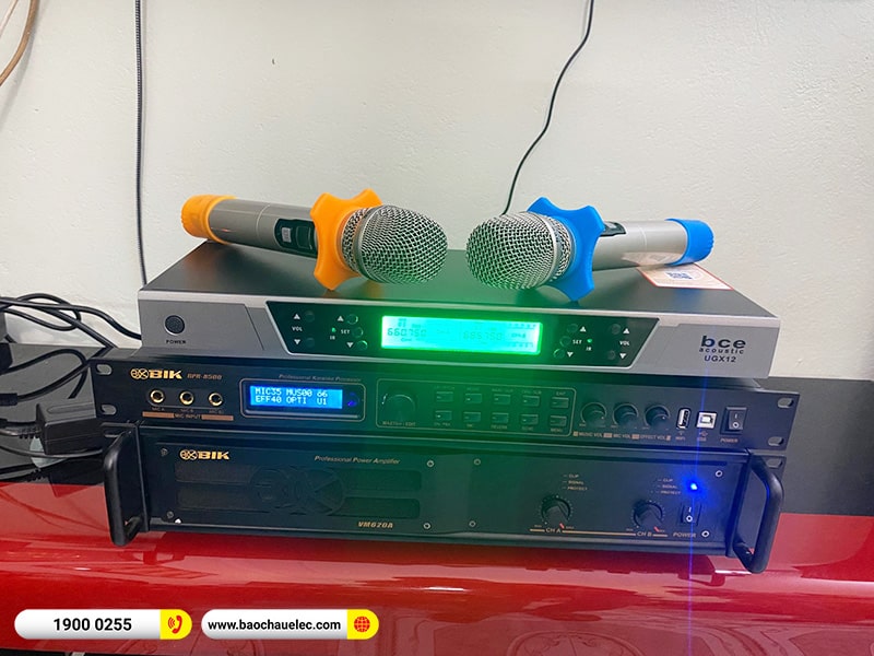 Lắp đặt dàn karaoke trị giá hơn 40 triệu cho chú Phẳng tại Hải Phòng (BIK BSP 412II, VM620A, BPR-8500, BIK BJ-W30, BCE UGX12) 