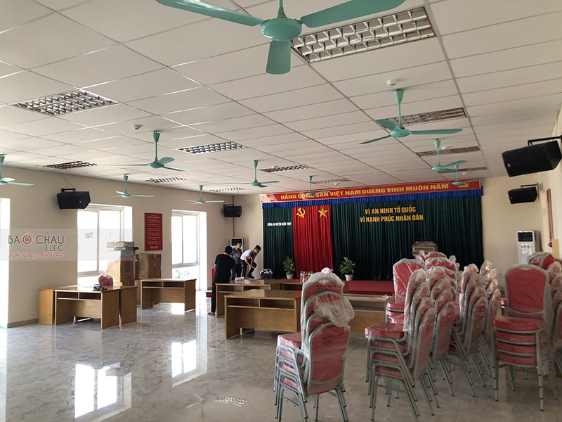 Lắp đặt dàn âm thanh hội trường Công An huyện Kiến Thuy - Hải Phòng