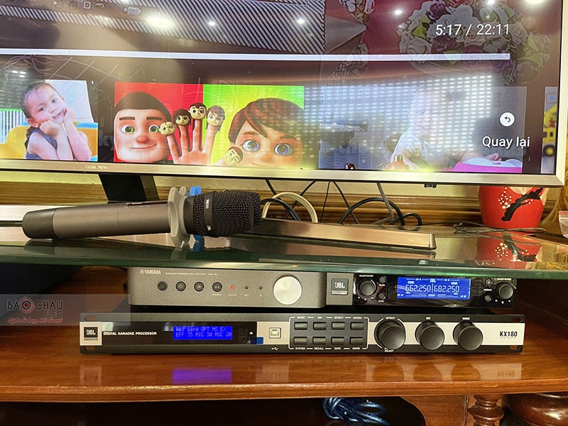 Lắp đặt dàn karaoke gia đình anh Thông tại Quảng Ninh (JBL KP6012, Crown T7, KX180, WXC-50, VM200)