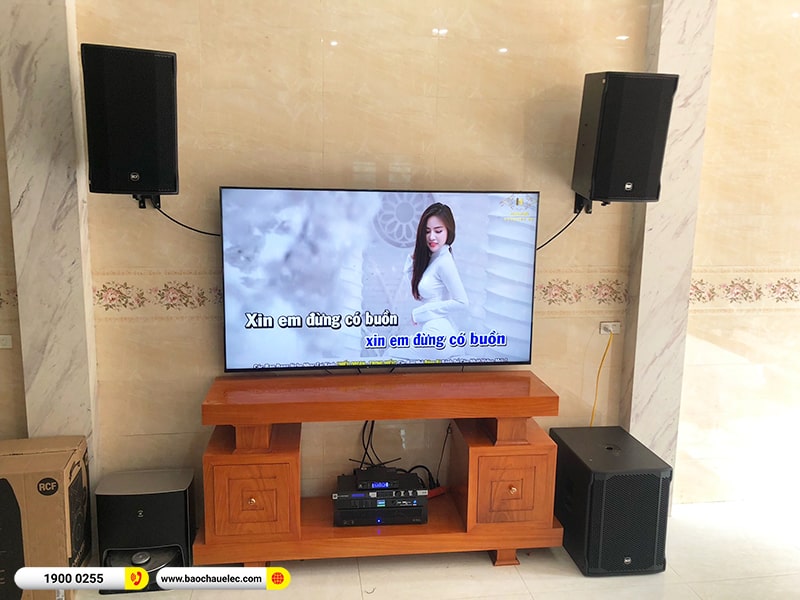 Lắp đặt dàn karaoke RCF hơn 130tr cho anh Thuật tại Hưng Yên (RCF CMAX 4112, IPS 2.5K, KX180A, 705AS II, VM300,…) 