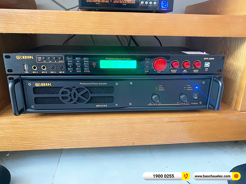 Lắp đặt dàn karaoke trị giá khoảng 30 triệu cho anh Tuấn tại Bình Dương (BIK BSP 410II, BIK VM420A, BPR-5600, BIK BJ-U100) 