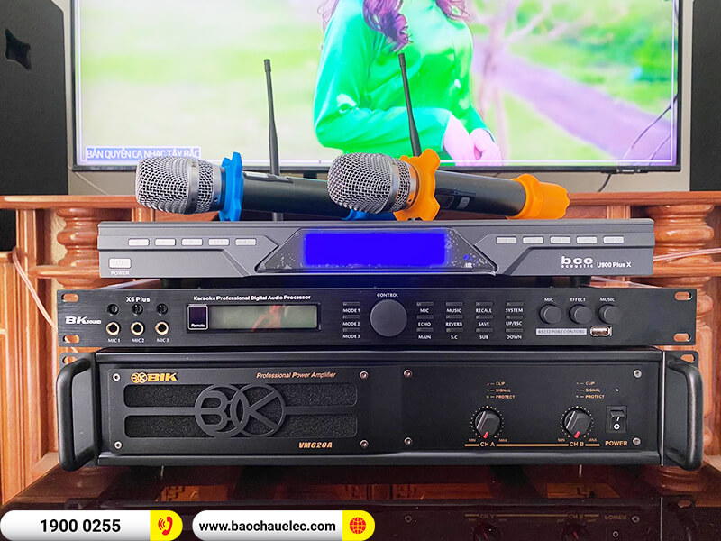 Lắp đặt dàn karaoke trị giá hơn 30 triệu cho anh Vẻ ở Bắc Ninh (BIK BSP 412II, BIK VM 620A, BKSound X5 Plus, BCE U900 Plus X)