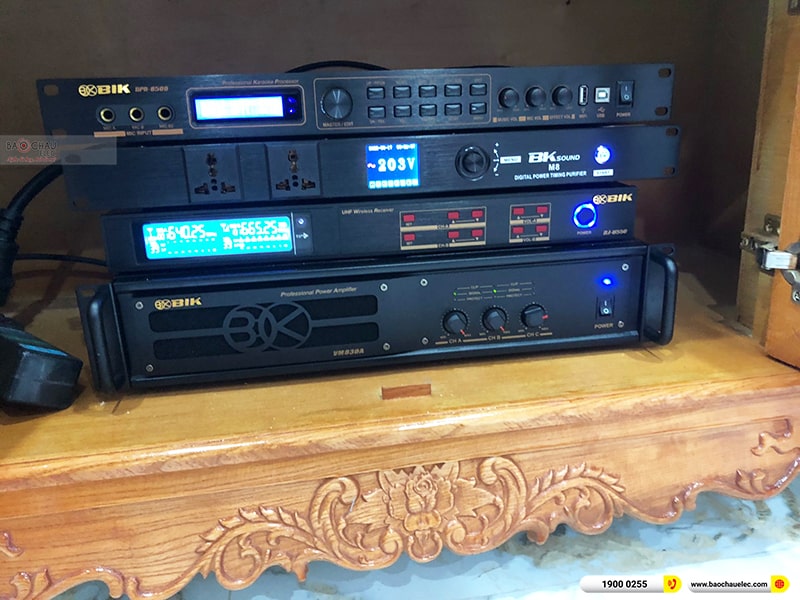Lắp đặt d&agrave;n karaoke trị gi&aacute; hơn 50 triệu cho anh Chiến tại Quảng Nam (BIK BSP 412II, VM830A, BPR-8500, BJ-W88 Plus, BJ-U550, BKSound M8) 